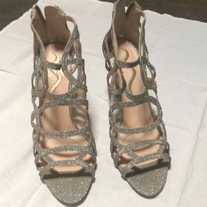 Sparkly Silver Wedding/Bridal Heels Size 10